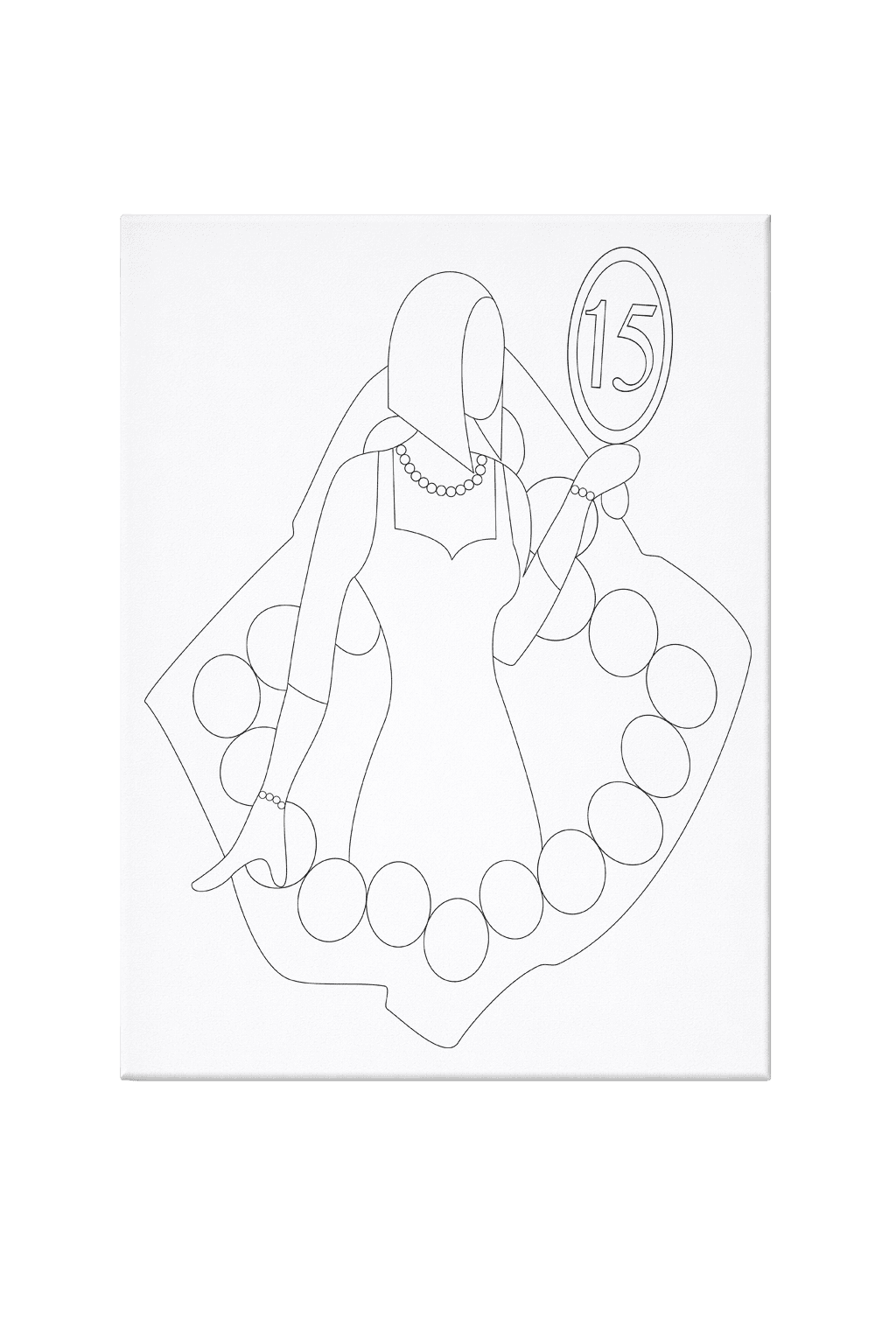 Floating paint canvas illustration